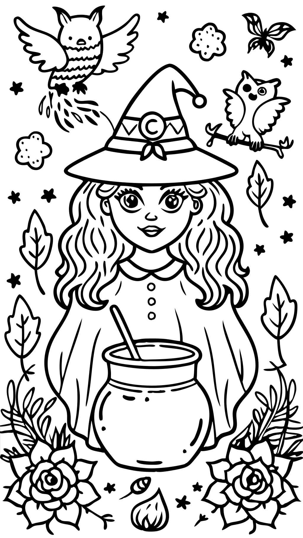 witch adult coloring pages